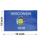 12"x18" Wisconsin Nylon Outdoor Flag